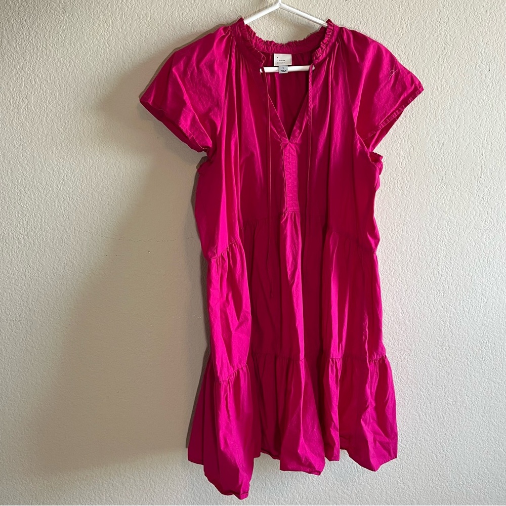 a new day Pink Dress, Women's Size Large, Very Short Sleeves, 100% Cotton